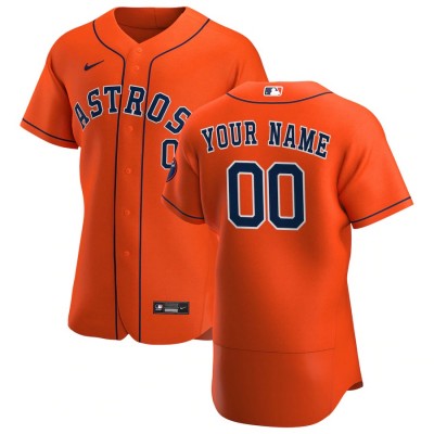 Houston Astros Custom Men's Nike Orange Alternate 2020 Authentic Team MLB Jersey
